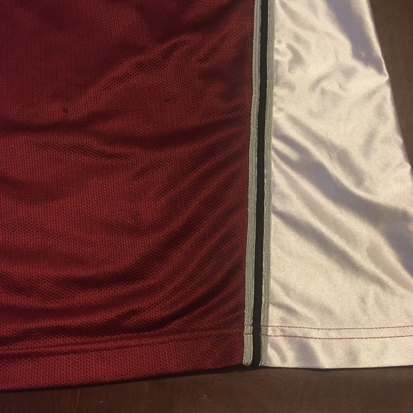 Vtg 90s Nike Big Swoosh Tank Top Jersey Mesh Maroon L - Picture 8 of 11